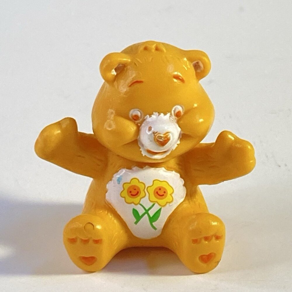 Care Bears Vintage Funshine Bear PVC Mini Figure 1980s